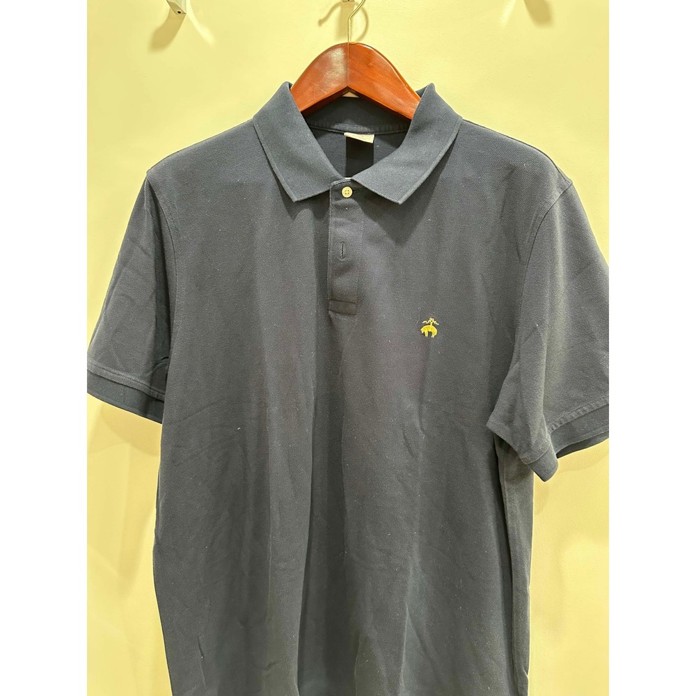 Brooks Brothers Mens Navy Blue Performance Polo Shirt Original Fit XL Cotton